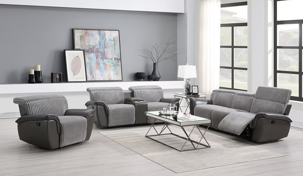 Twist Gray Reclining Set S9112