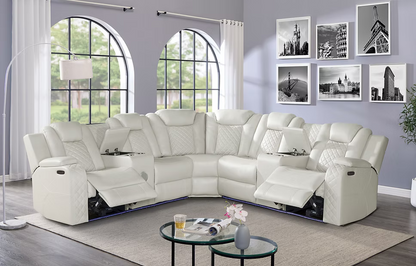 Eclipse Sand Sectional Reclining Set S3480