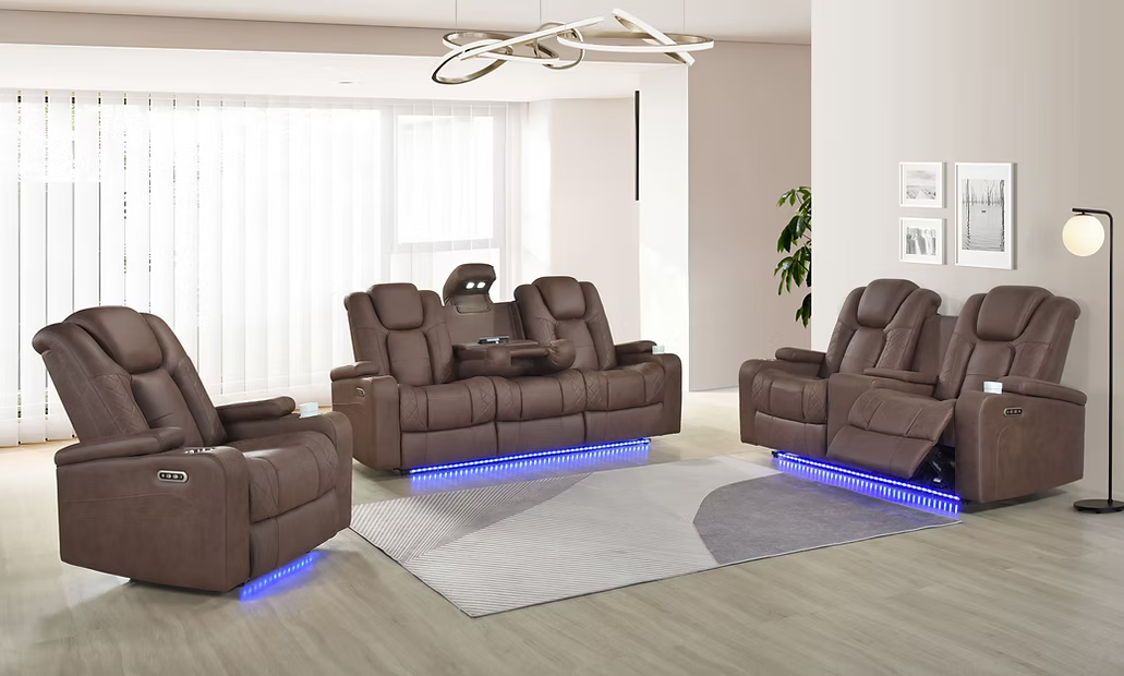Conjunto de sofá reclinable Dallas Camel