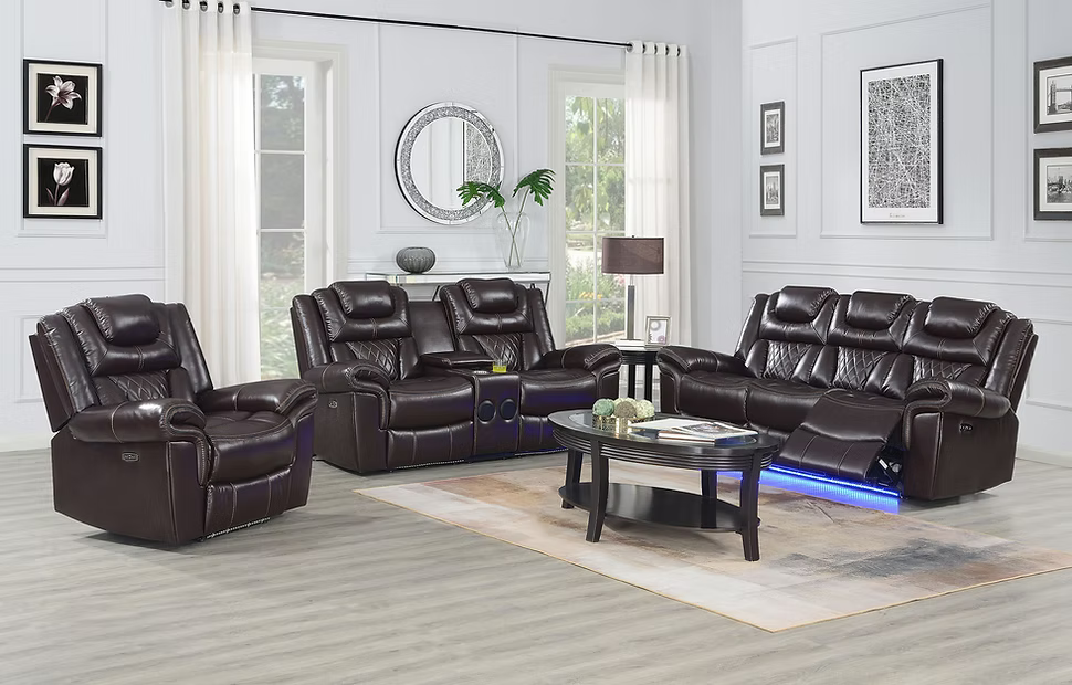 Conjunto de sofá reclinable Dallas Camel
