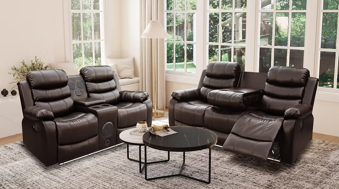 Conjunto de sofá reclinable Dallas Camel