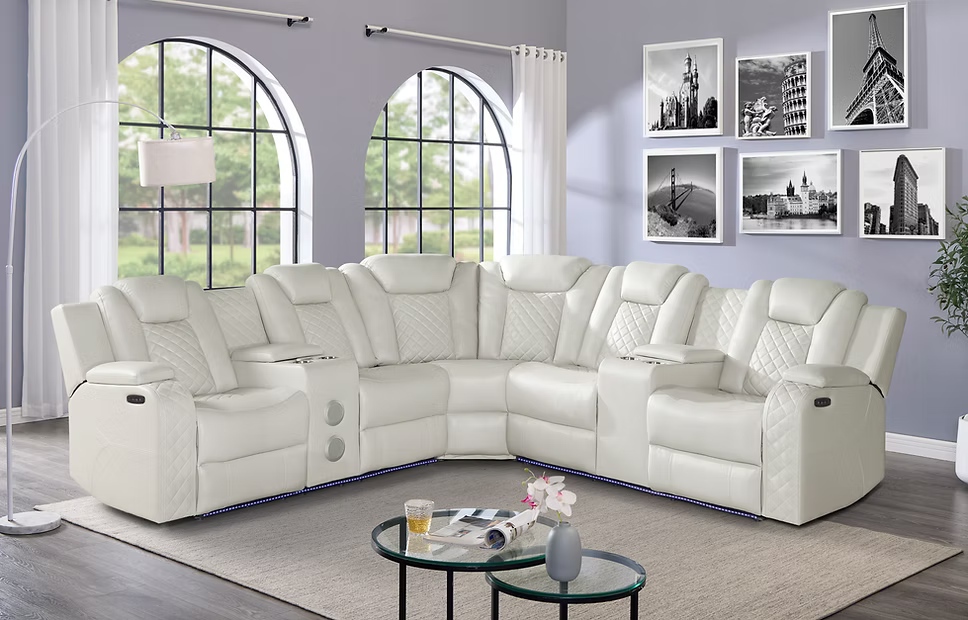 Eclipse Sand Sectional Reclining Set S3480
