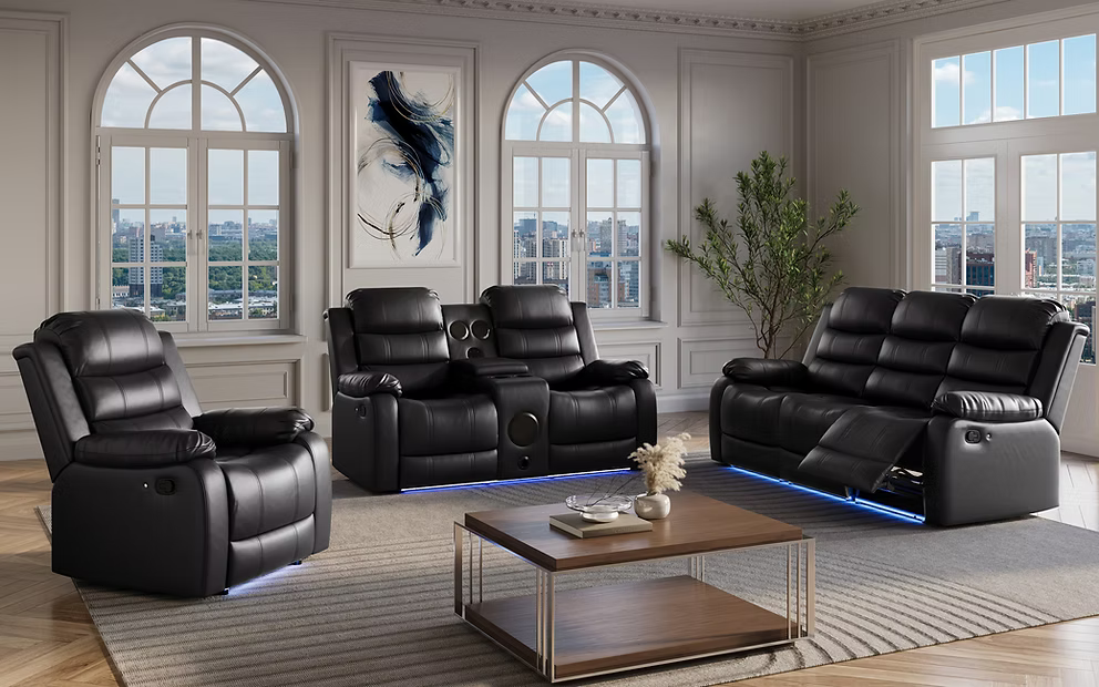 Conjunto de sofá reclinable Dallas Camel