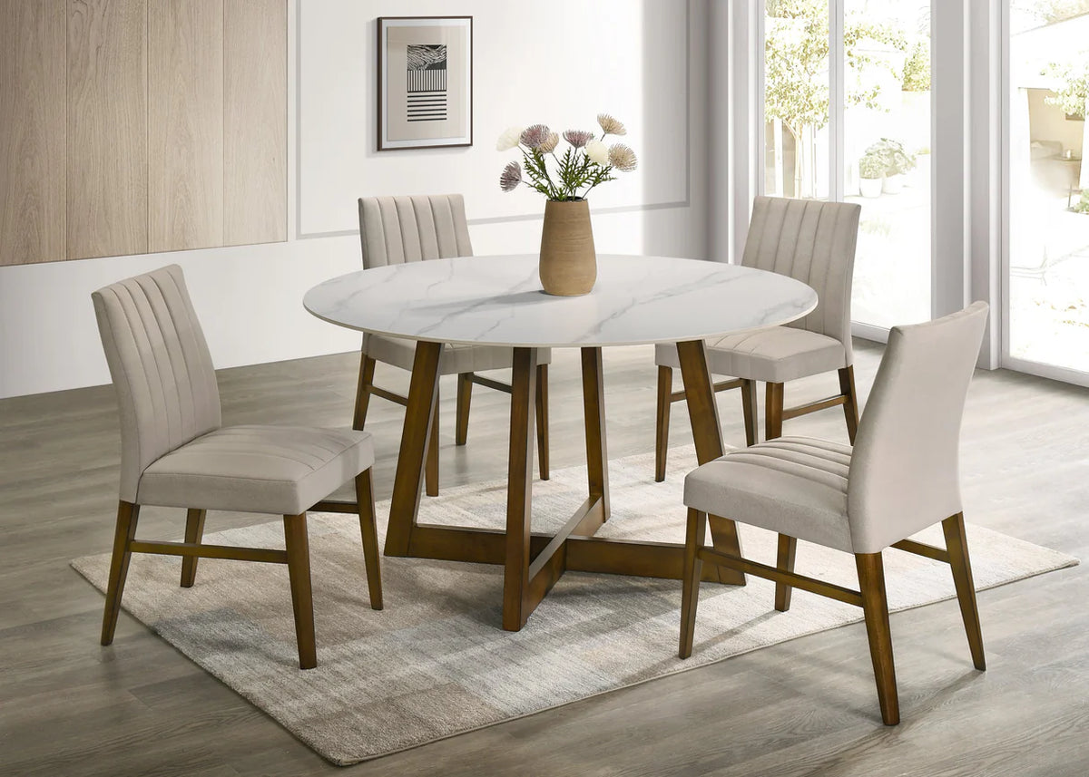 Enzo Dark Oak 5-Piece Dining Set