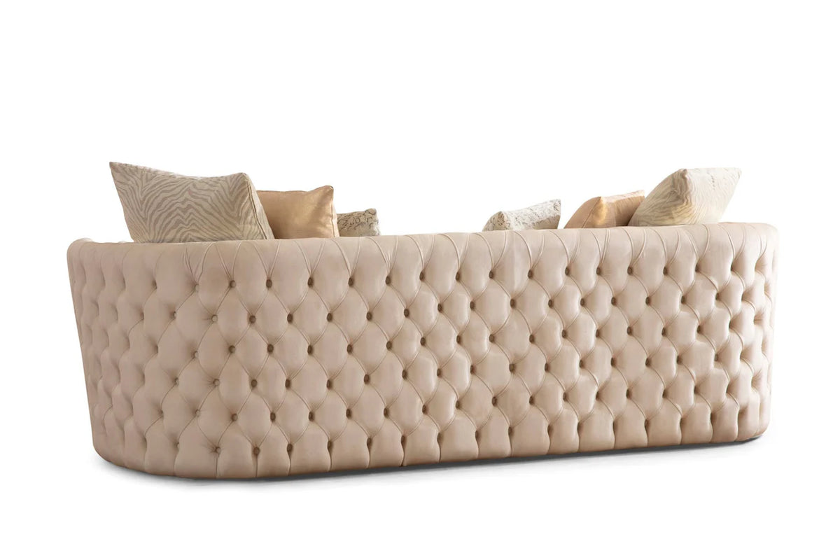 Fanci Ivory Velvet Sofa and Loveseat Set