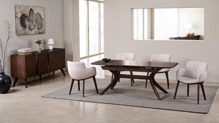 Hadsten Walnut 5-Piece Dining Set