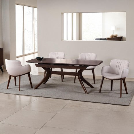 Hadsten Walnut 5-Piece Dining Set