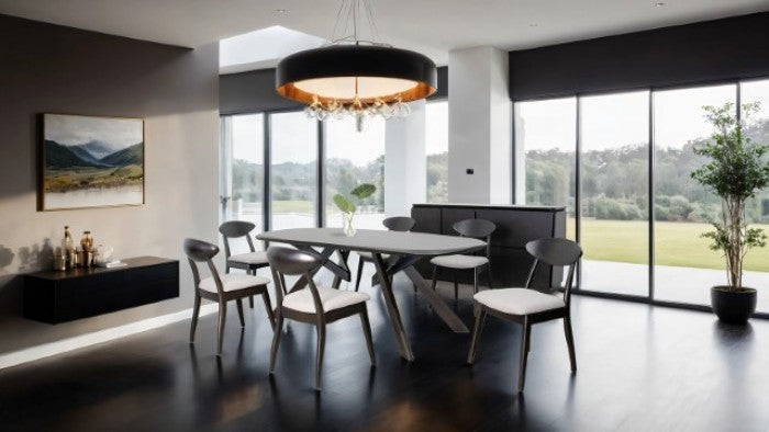 Sargans Black 7-Piece Dining Set