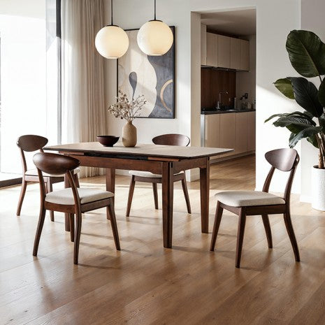 Croglio Walnut 5-Piece Dining Set