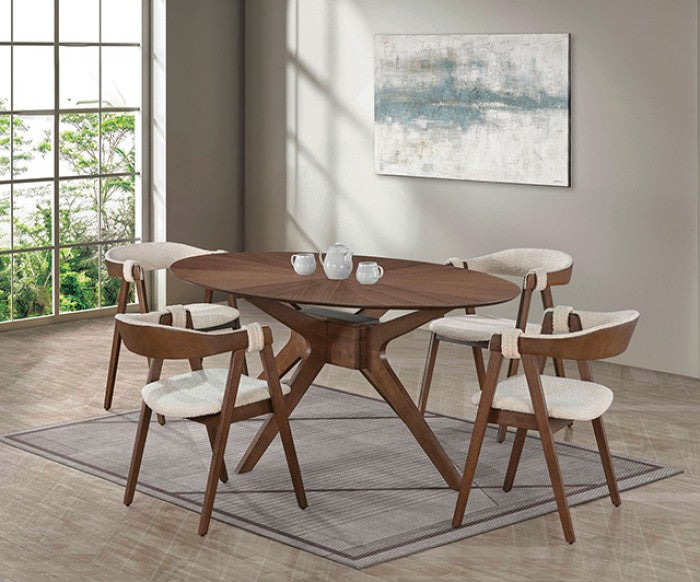 Ebikon Walnut 5-Piece Dining Set