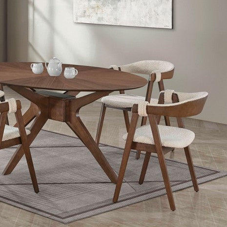 Ebikon Walnut 5-Piece Dining Set