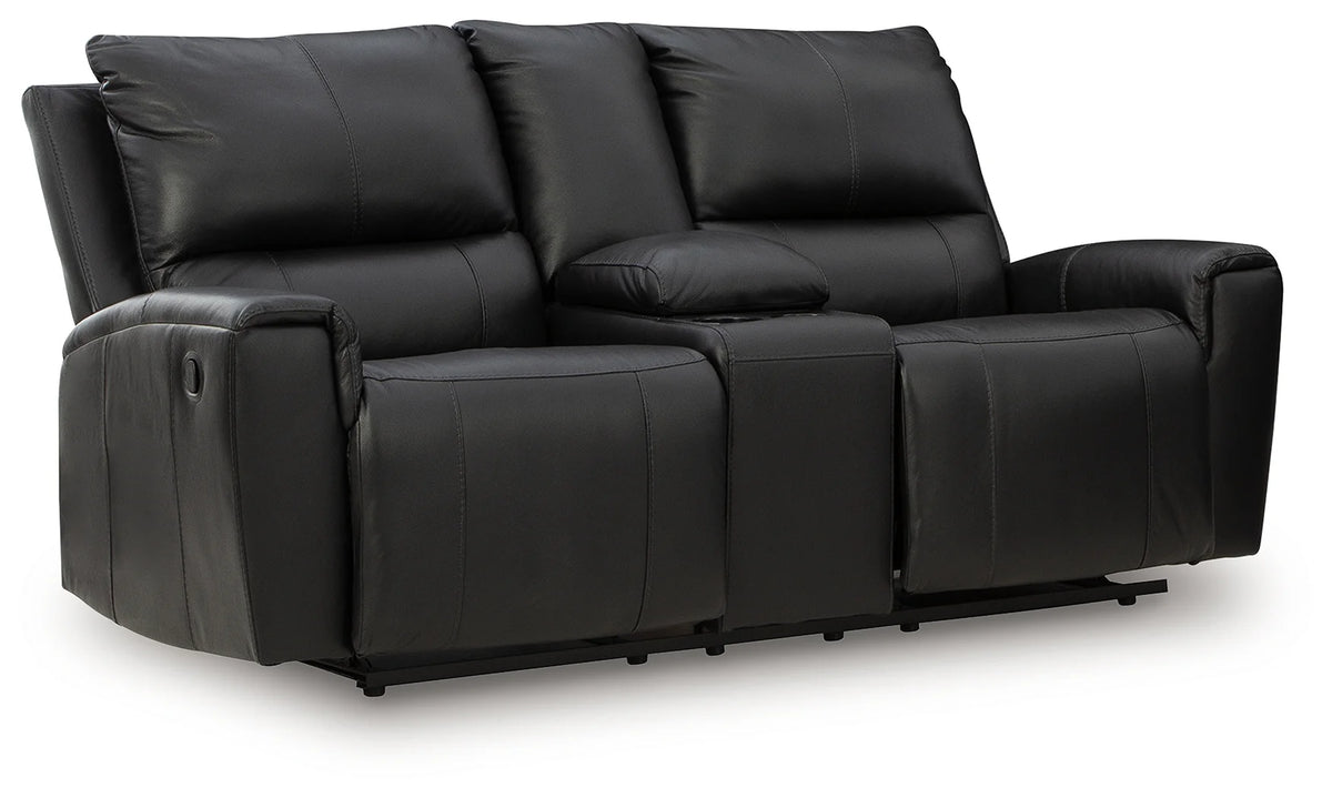 Glossmore Black Reclining Sofa, Console Loveseat or Chair