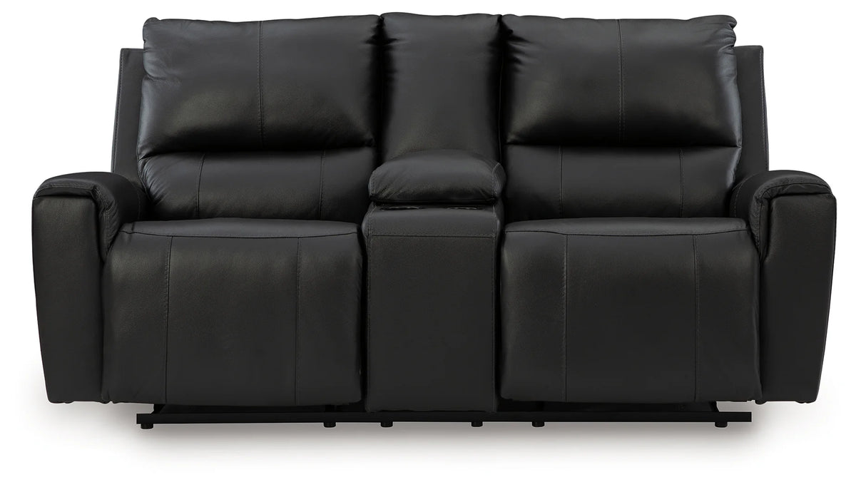 Glossmore Black Reclining Sofa, Console Loveseat or Chair