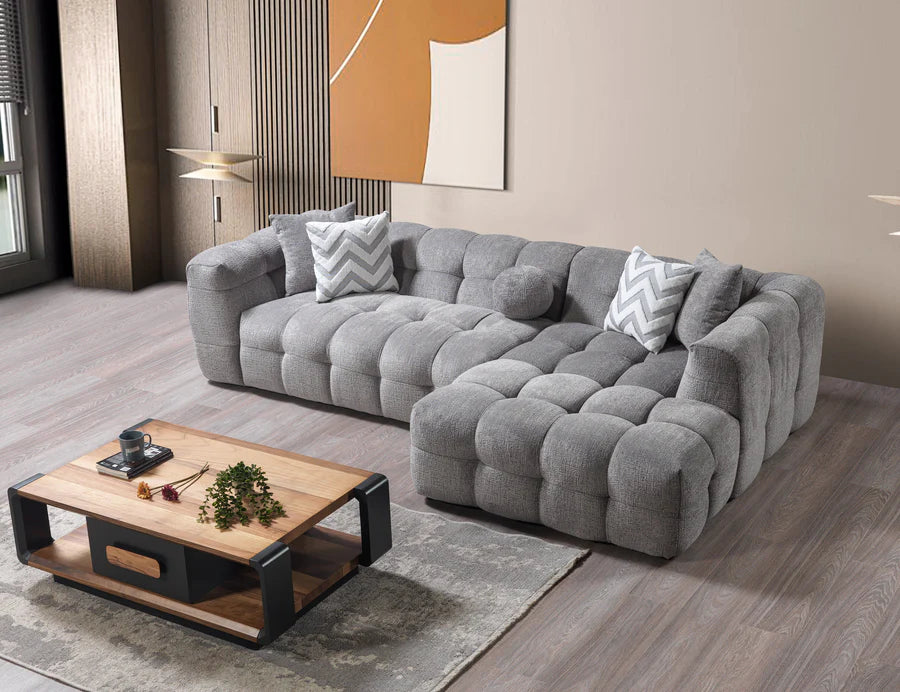 Ivy 110 in. Bouclé Sectional, RAF or LAF
