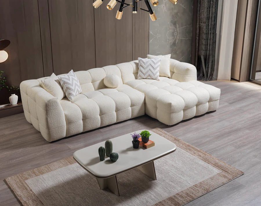 Ivy 110 in. Bouclé Sectional, RAF or LAF