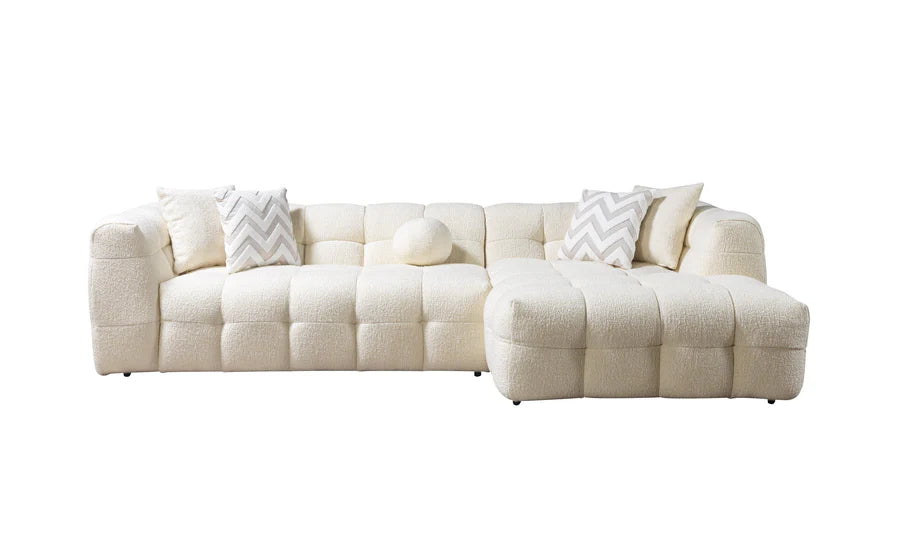 Ivy 110 in. Bouclé Sectional, RAF or LAF