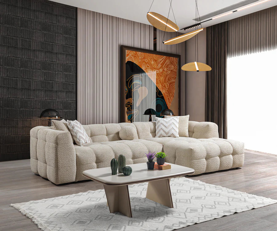 Ivy 110 in. Bouclé Sectional, RAF or LAF