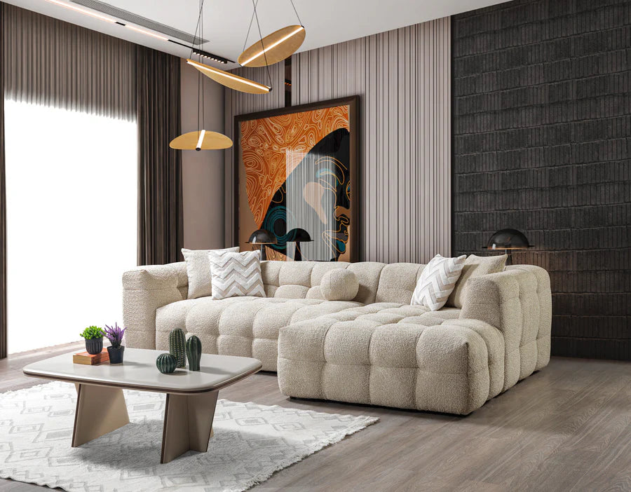 Ivy 110 in. Bouclé Sectional, RAF or LAF