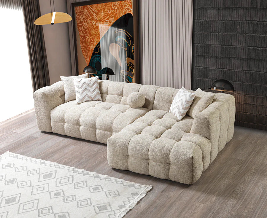 Ivy 110 in. Bouclé Sectional, RAF or LAF