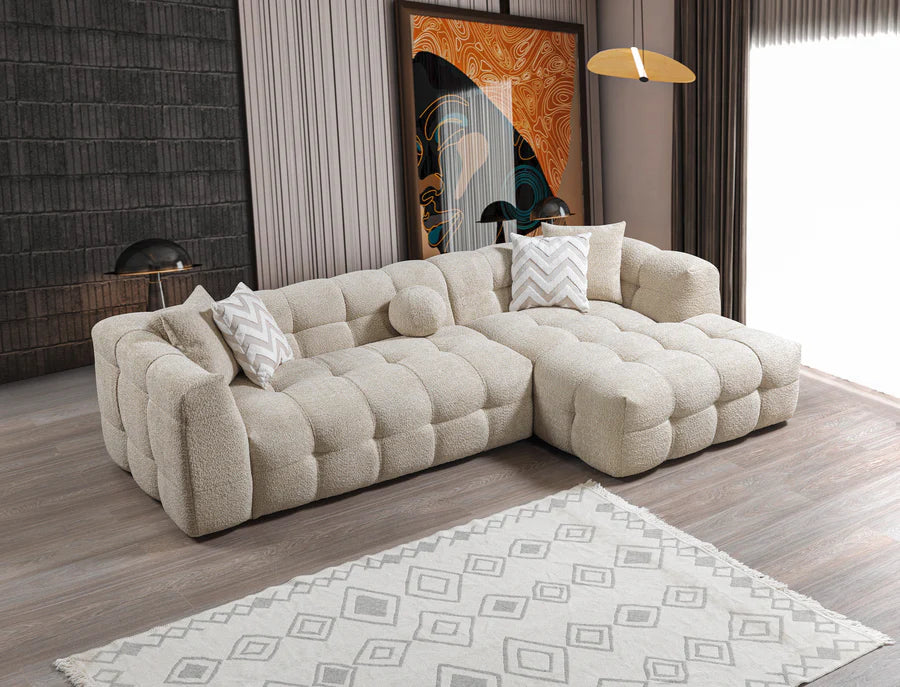 Ivy 110 in. Bouclé Sectional, RAF or LAF