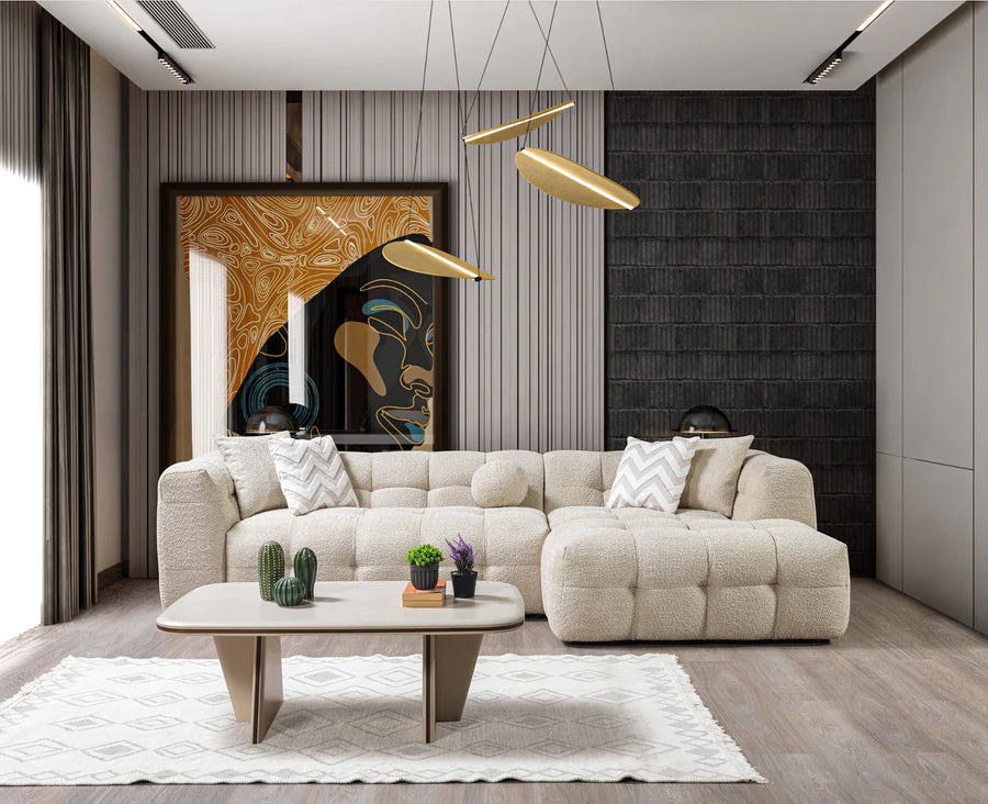 Ivy 110 in. Bouclé Sectional, RAF or LAF