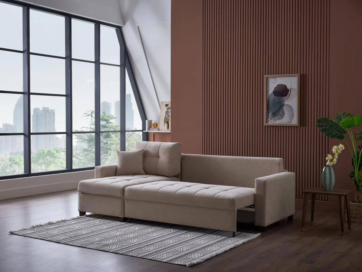 Seccional de almacenamiento con cama Ivy Koopsi