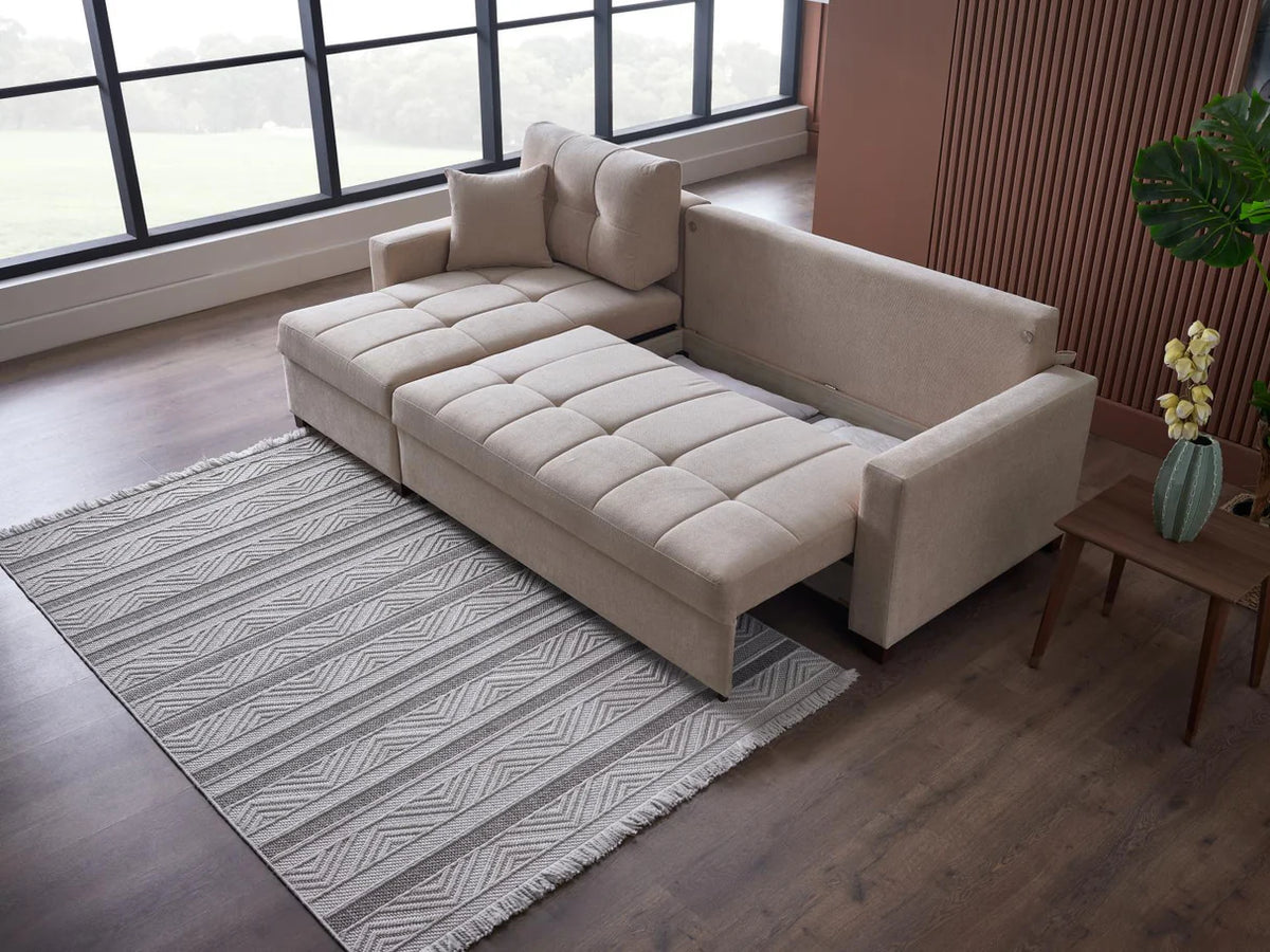 Seccional de almacenamiento con cama Ivy Koopsi