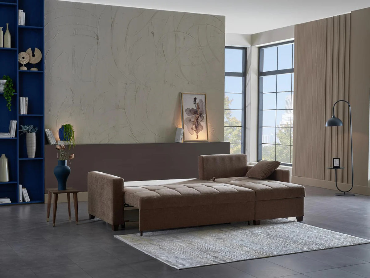 Seccional de almacenamiento con cama Ivy Koopsi