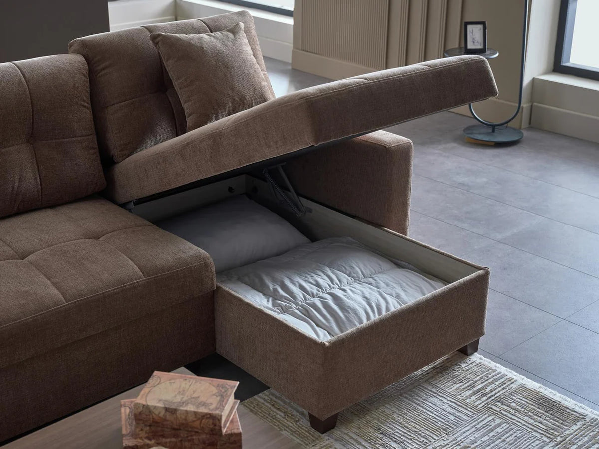 Seccional de almacenamiento con cama Ivy Koopsi