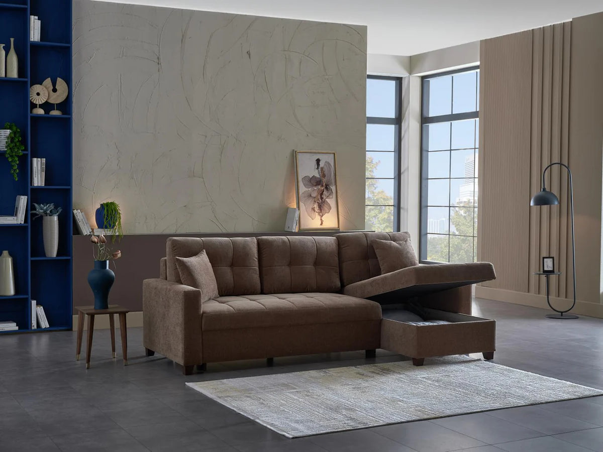 Seccional de almacenamiento con cama Ivy Koopsi