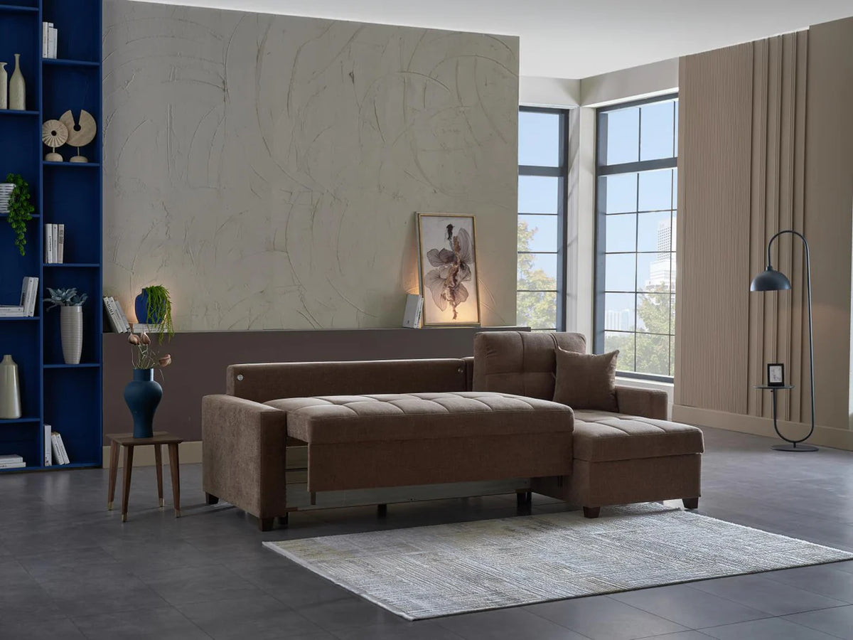 Seccional de almacenamiento con cama Ivy Koopsi