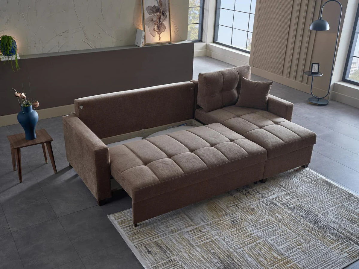 Seccional de almacenamiento con cama Ivy Koopsi