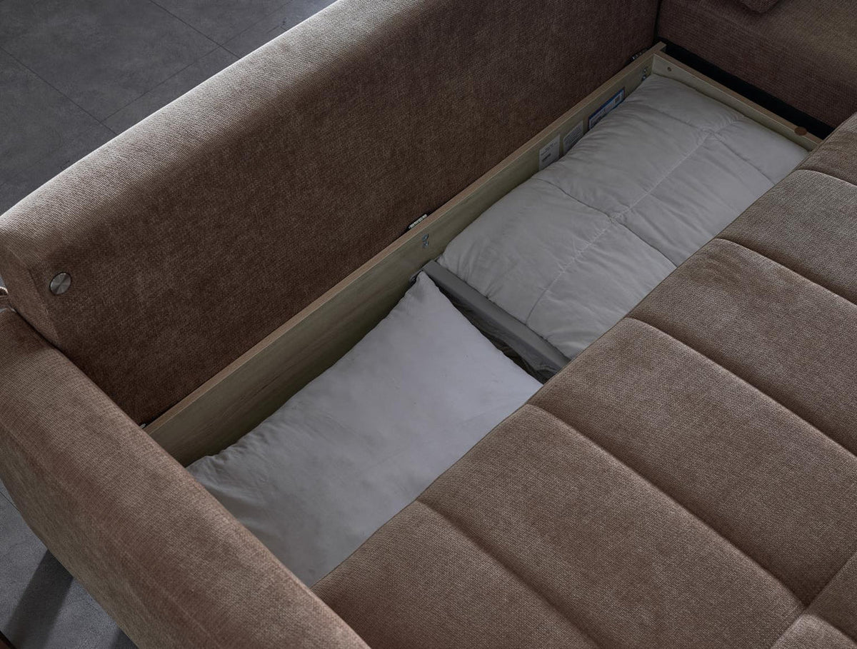Seccional de almacenamiento con cama Ivy Koopsi