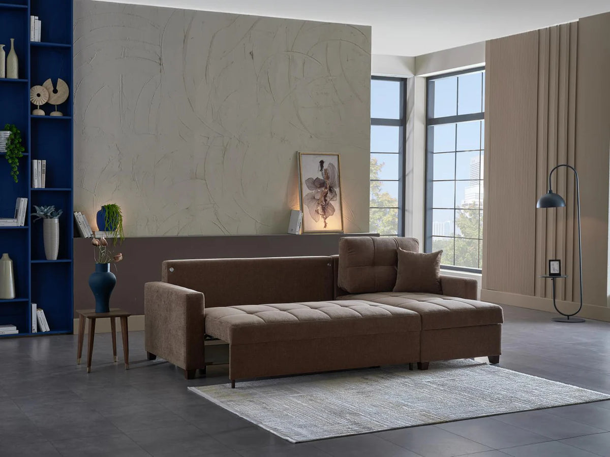 Seccional de almacenamiento con cama Ivy Koopsi