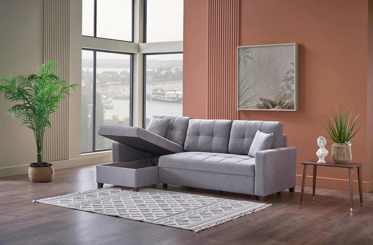 Seccional de almacenamiento con cama Ivy Koopsi