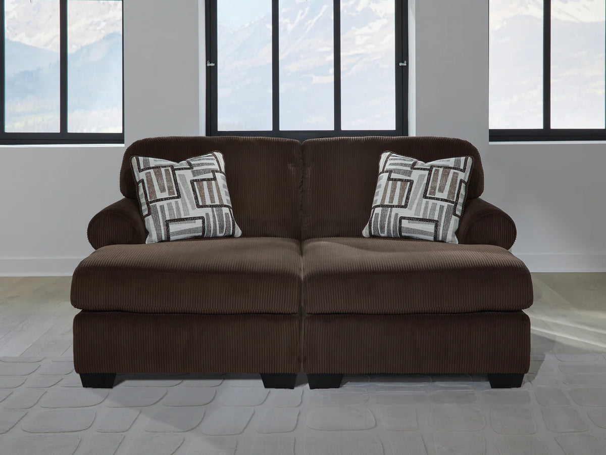 Kimlee Chocolate 2-Piece Sectional
