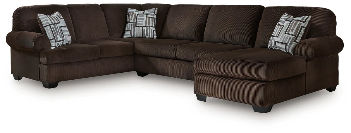 Kimlee Chocolate 3-Piece Sectional