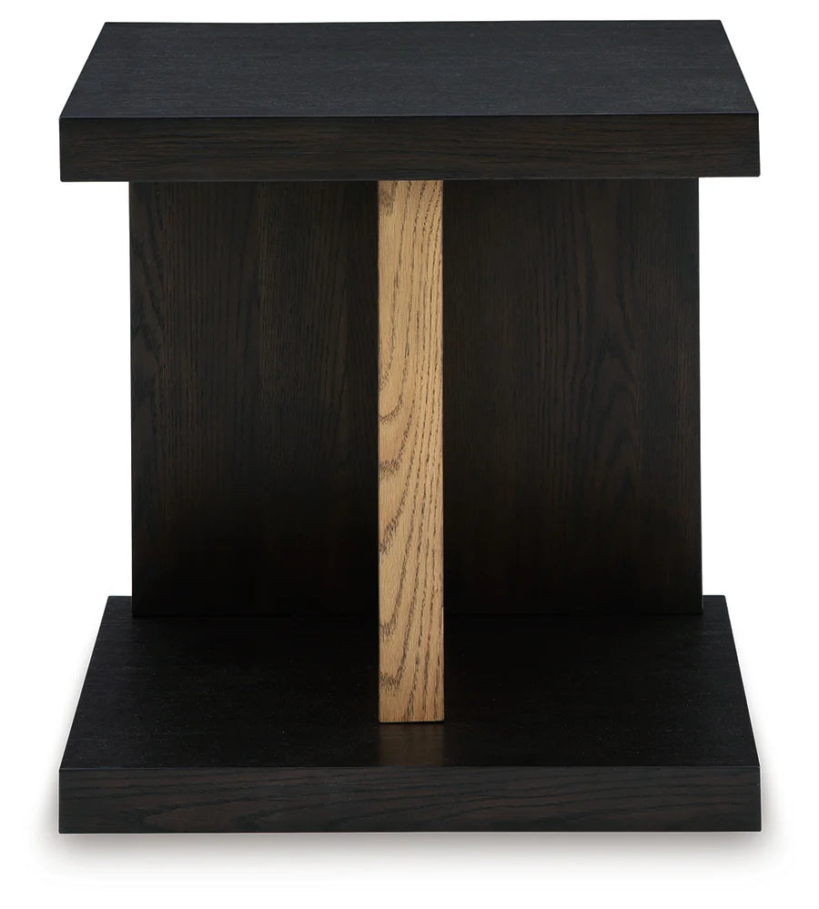 Kocomore Brown and Natural Chairside Table