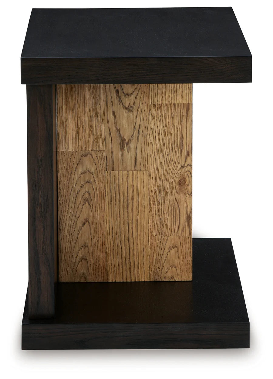 Kocomore Brown and Natural Chairside Table