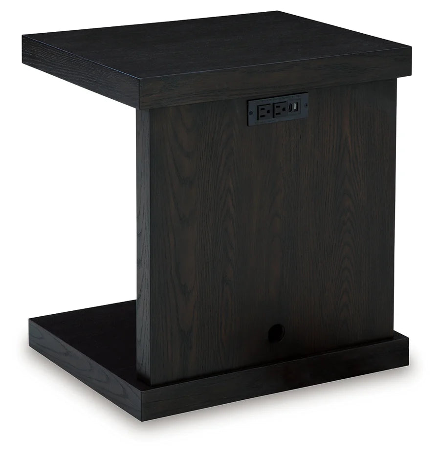 Kocomore Brown and Natural Chairside Table