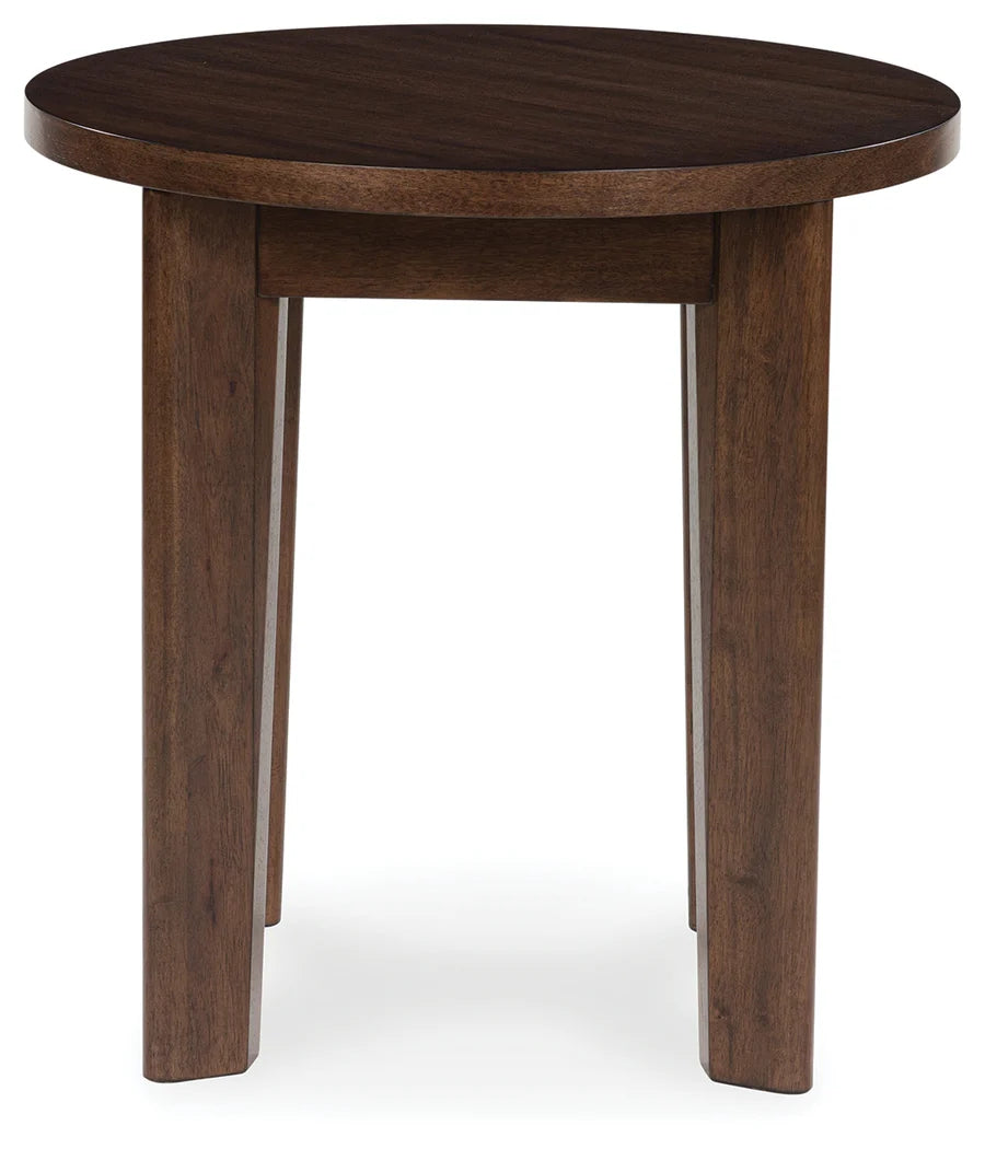 Korestone 2 Warm Brown Round End Table