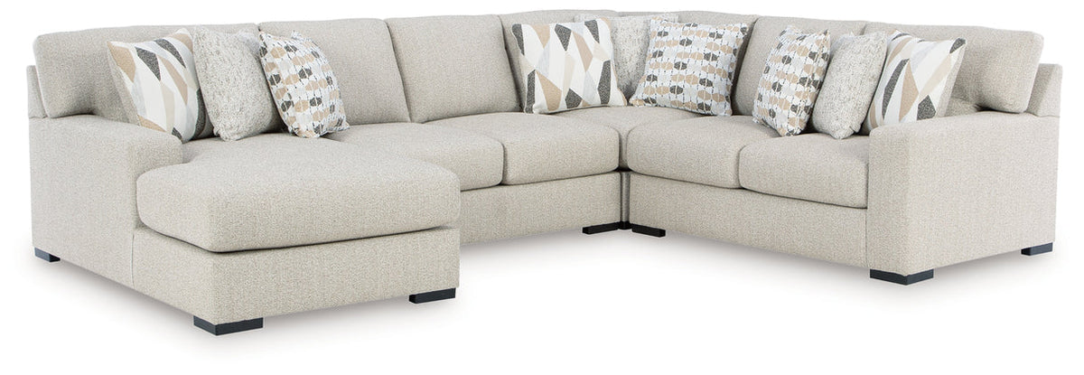 Seccional Laurelgrove Pebble de 4 piezas con chaise longue