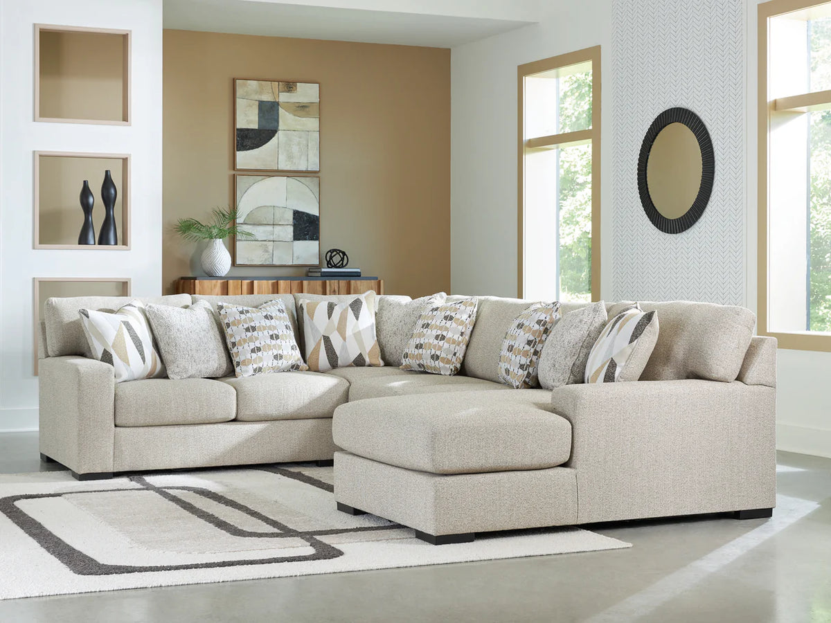Laurelgrove Pebble 4-Piece Chaise Sectional