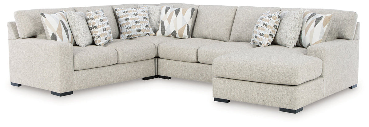 Seccional Laurelgrove Pebble de 4 piezas con chaise longue