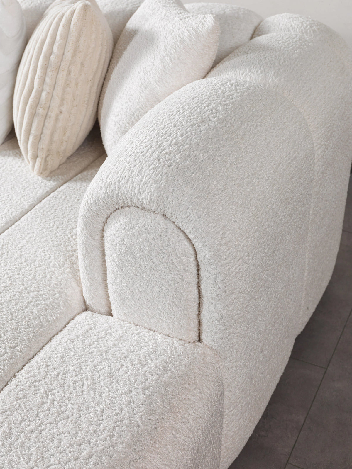 Lis 147-Inch Bouclé Double Chaise Sectional