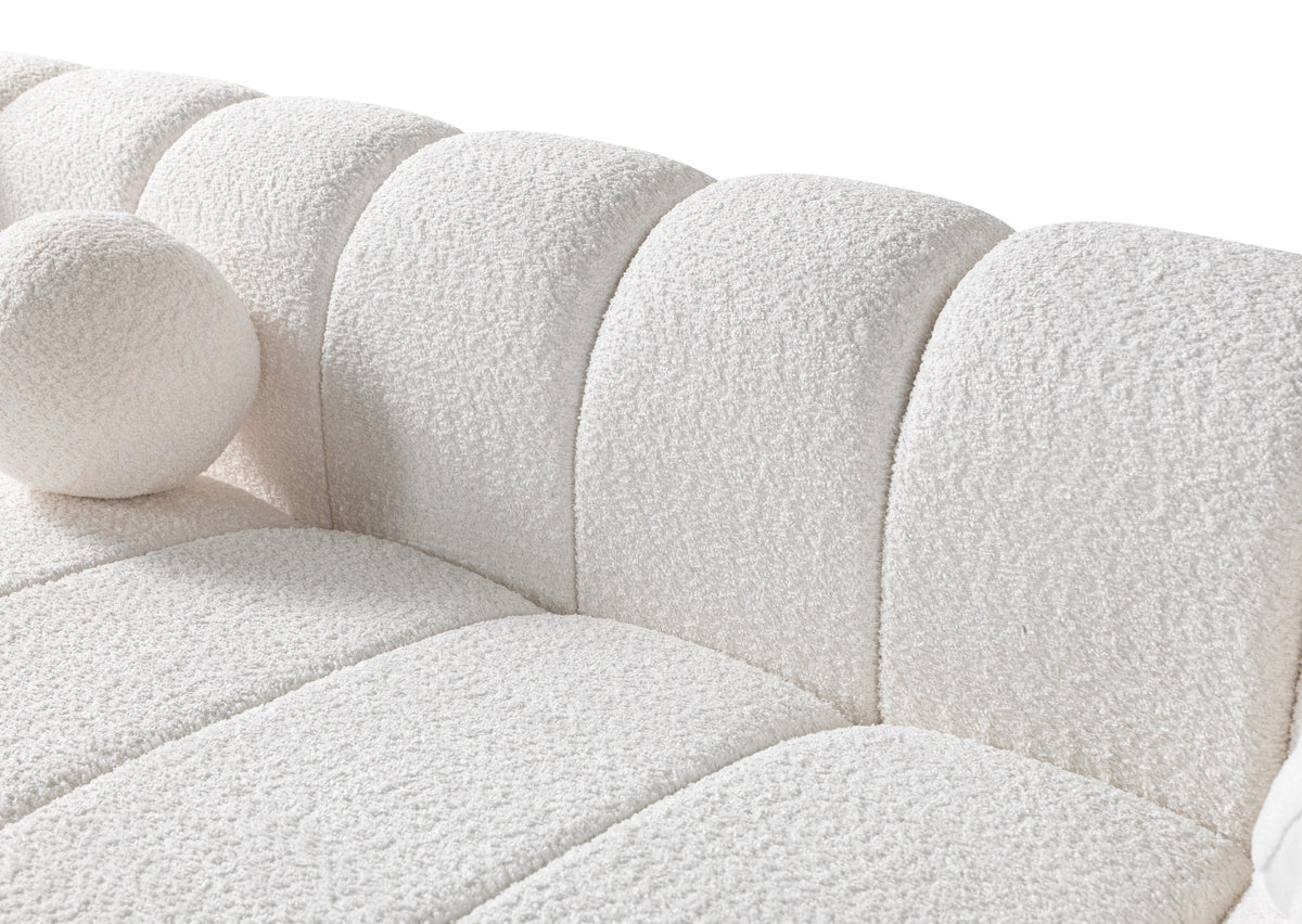 Lis 147-Inch Bouclé Double Chaise Sectional