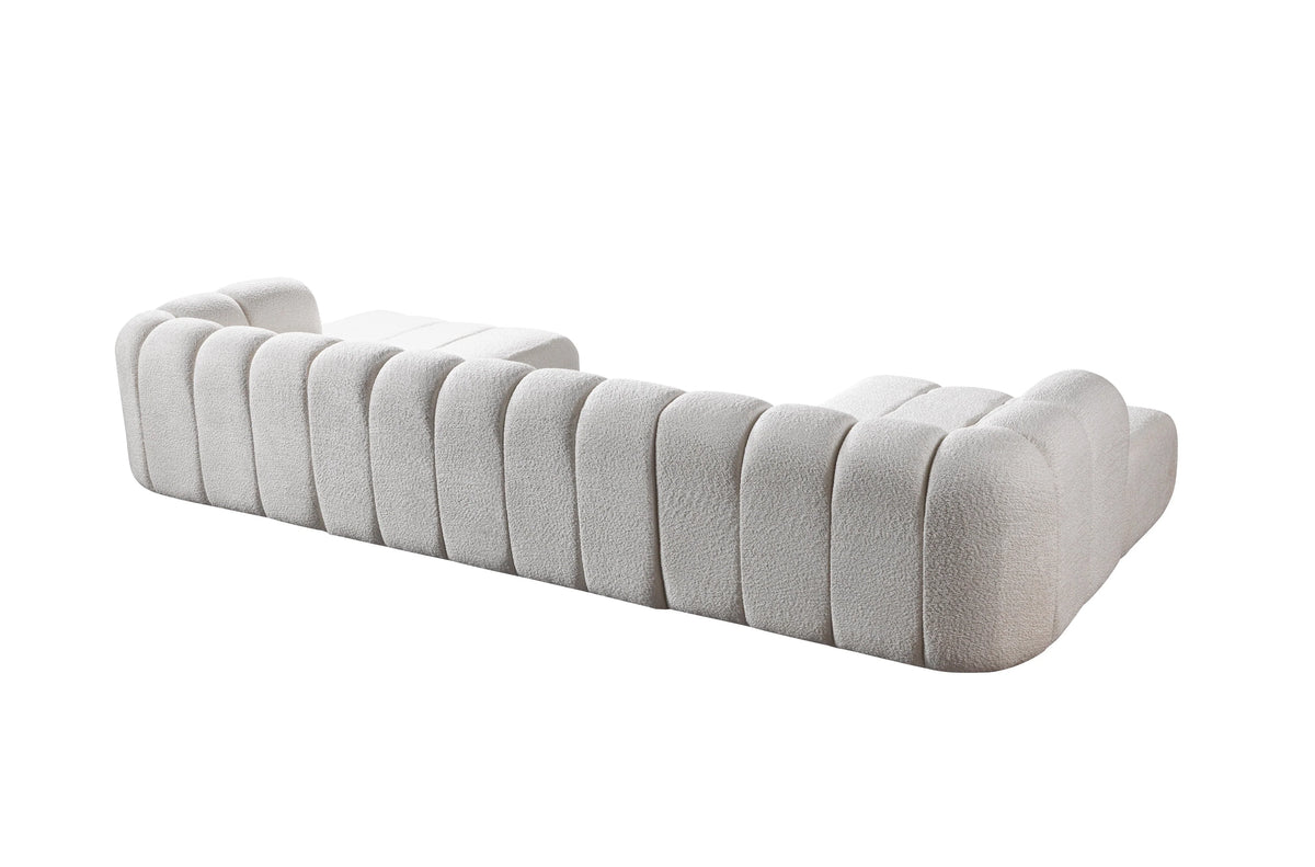 Lis 147-Inch Bouclé Double Chaise Sectional