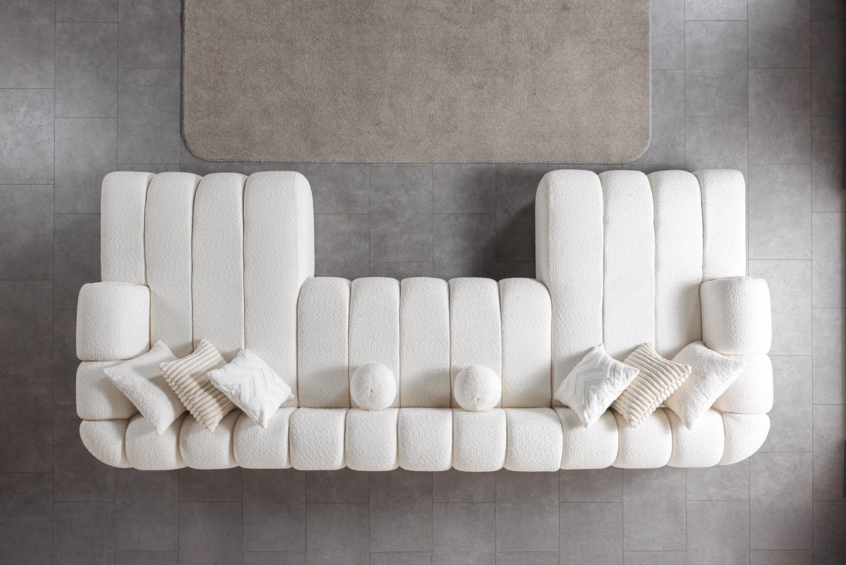 Lis 147-Inch Bouclé Double Chaise Sectional