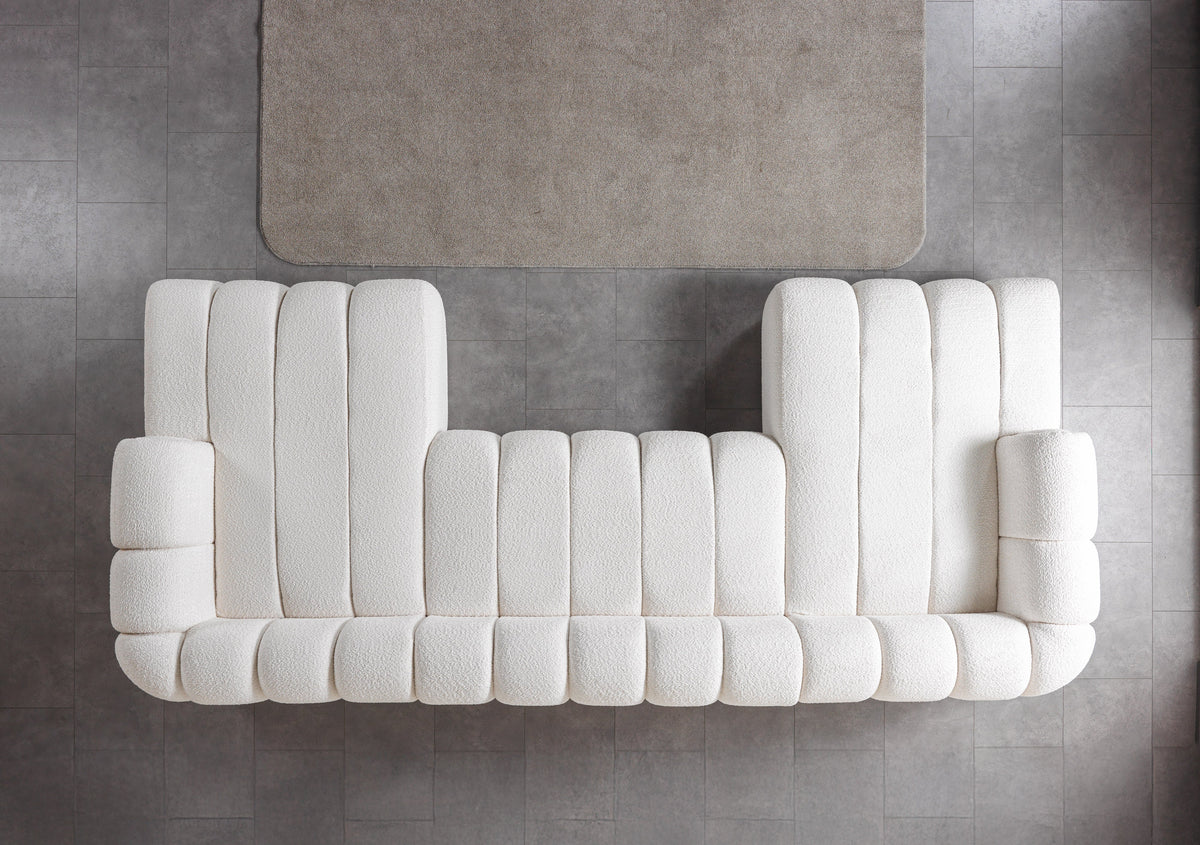 Lis 147-Inch Bouclé Double Chaise Sectional