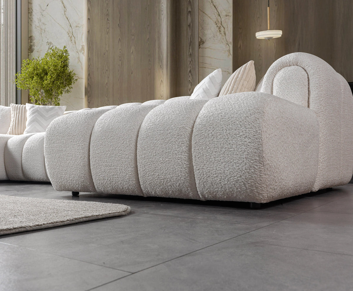 Lis 147-Inch Bouclé Double Chaise Sectional